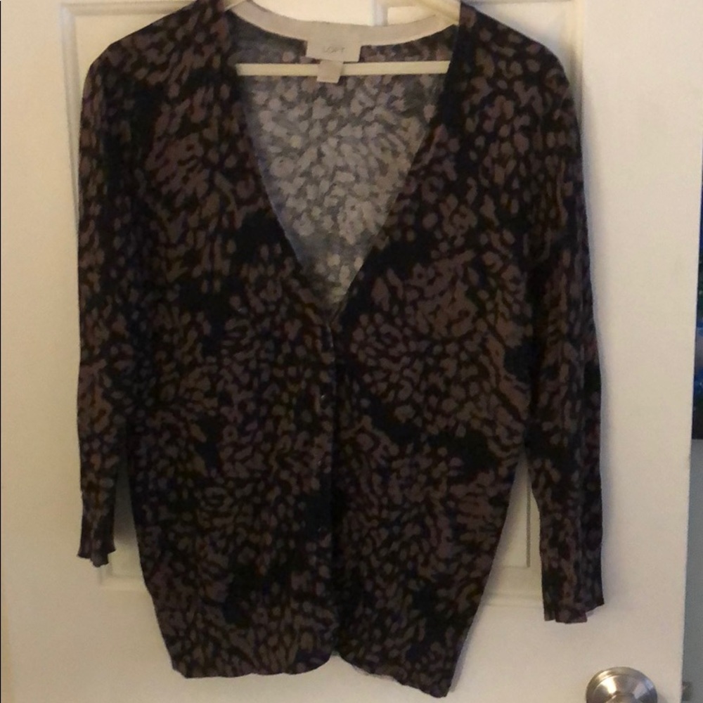 Cardigan animal print 100% cotton